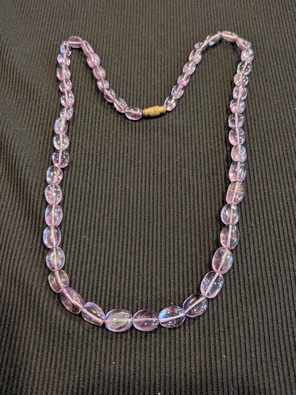 B#4: Vintage 2007s Lavender Amethyst Gemstone Beaded Necklace 10"